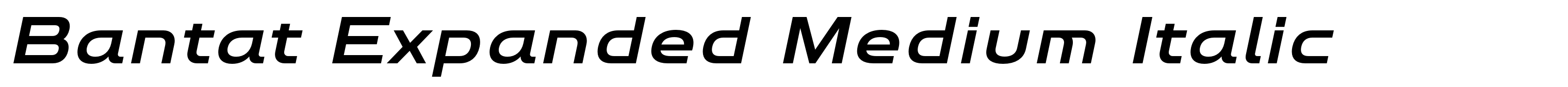 Bantat Expanded Medium Italic